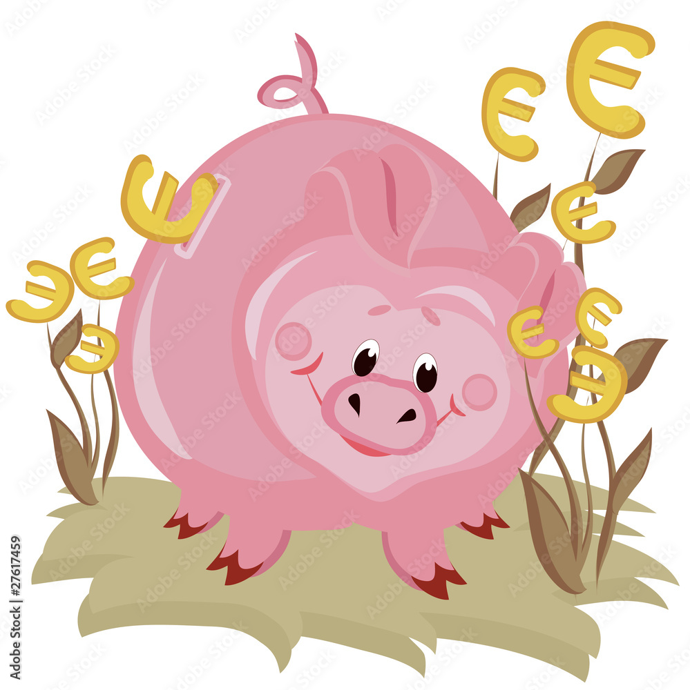 Fototapeta premium Piggy bank ,euro