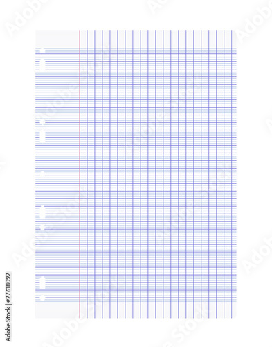 Feuille de papier isolé