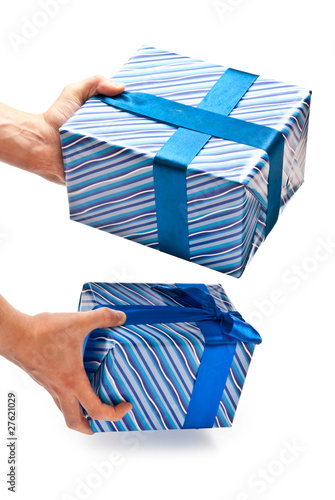 Gifts in man's hands photo