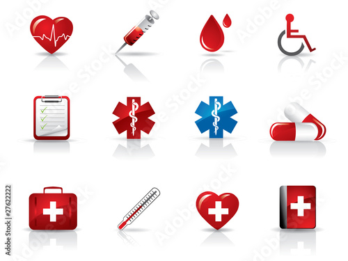 Medical and hospital icons set