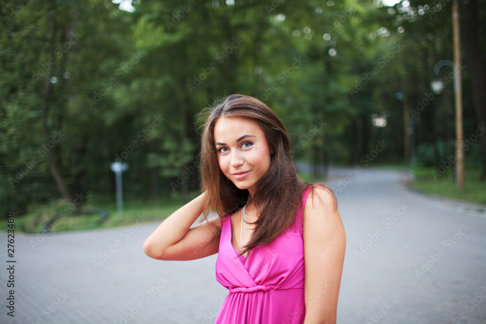 Beautiful young woman outdoor portrait Beautiful young woman outdoor portrait