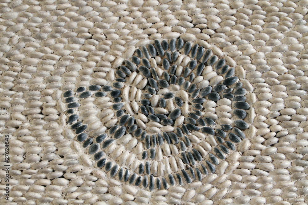 Natursteinboden mit Mosaik Natursteinboden mit Mosaik