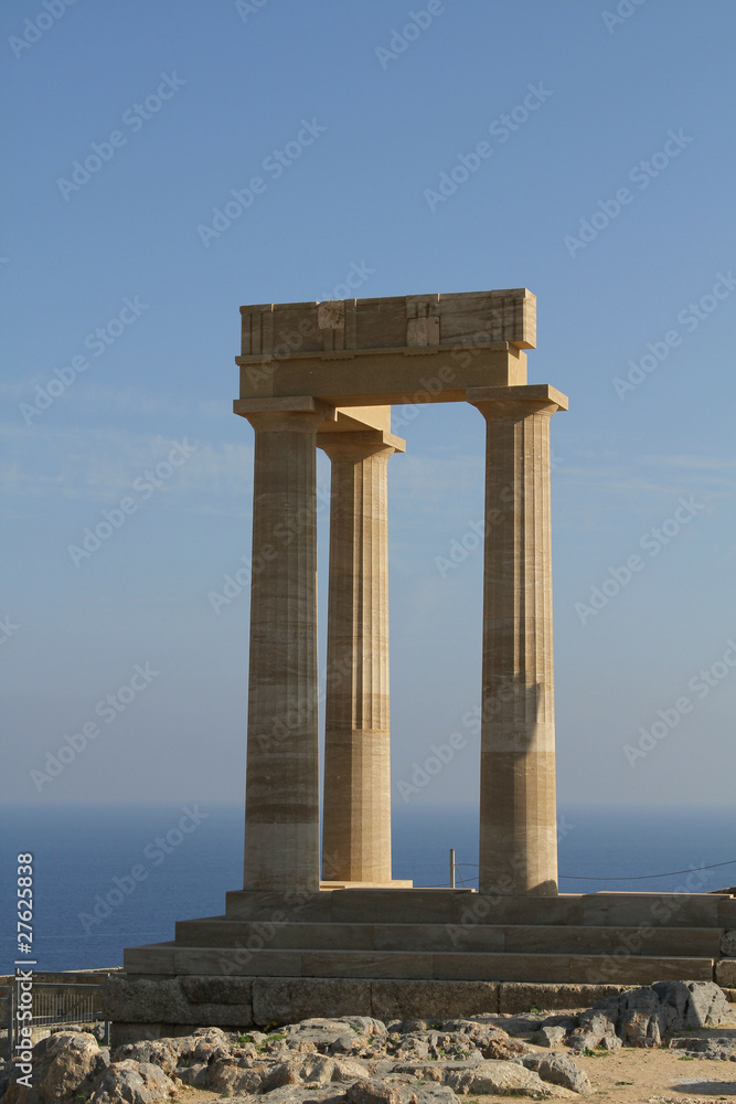 Säulen auf der Akropolis von Lindos