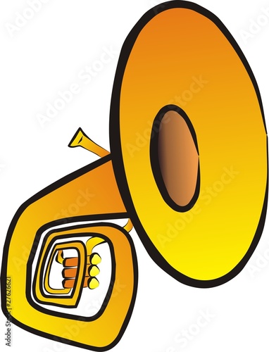 tuba isolated illustration