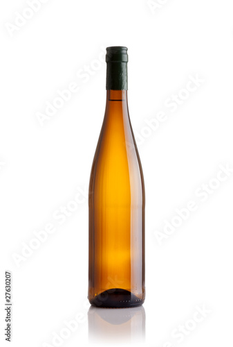 wine bottle over white background