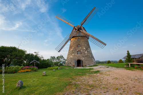 Traditional dutch windmill in Latvia © prescott09