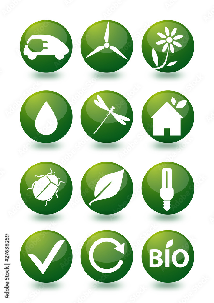 icônes environnement, écologie icônes environnement, écologie