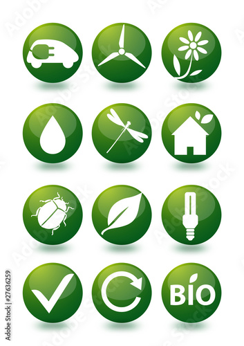 icônes environnement, écologie