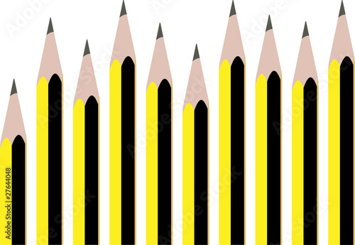 line pencils set staedtler on white background