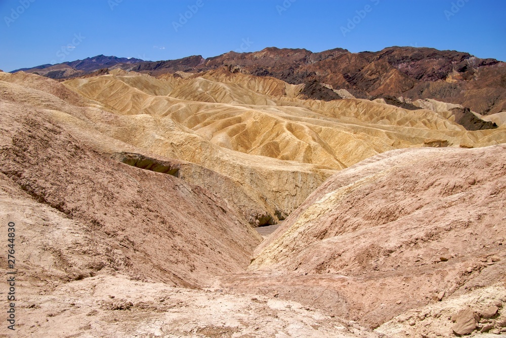 The stunning colours of Zabriskie Point, Death Valley NP
