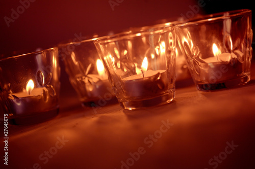 candles on a blurred background
