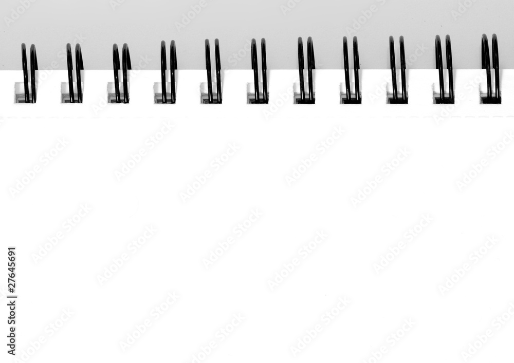 sketch book with blank page for your text or photo