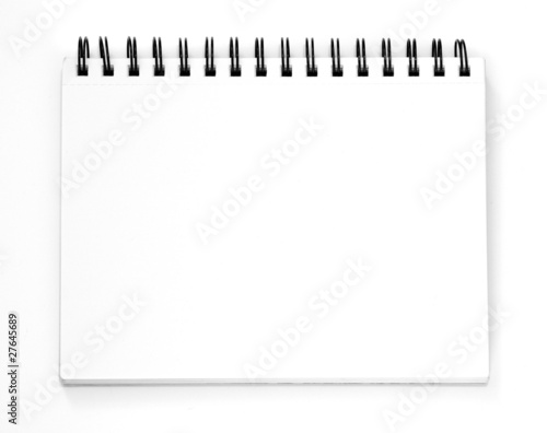sketch book with blank page for your text or photo