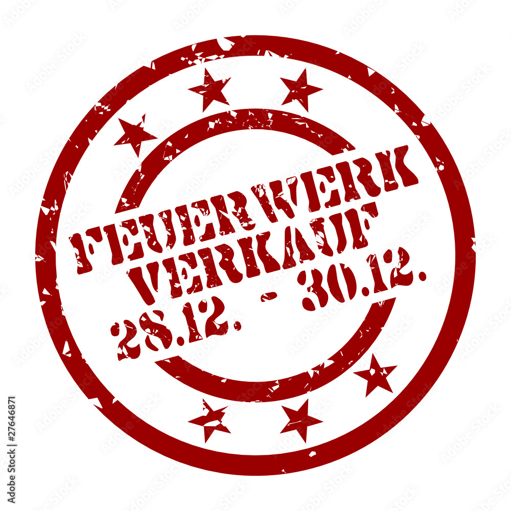 stempel feuerwerk verkauf 28.12.-30.12. I stempel feuerwerk verkauf 28.12.-30.12. I