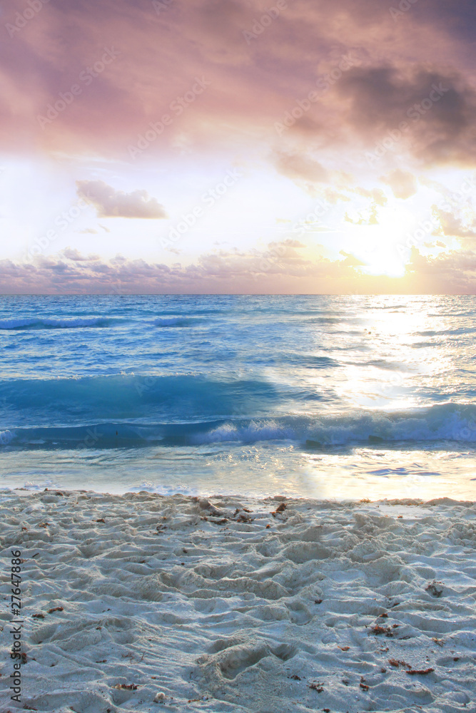 Obraz premium Sunrise cancun seascape