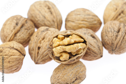 Walnuts isolated on white