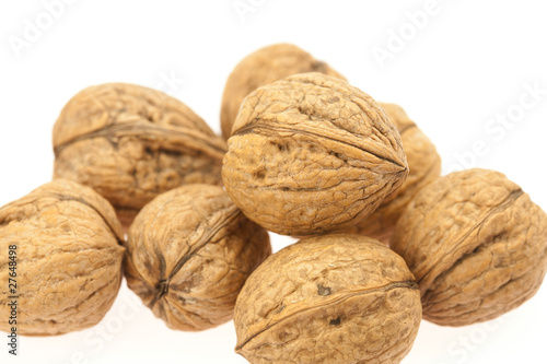 Walnuts isolated on white