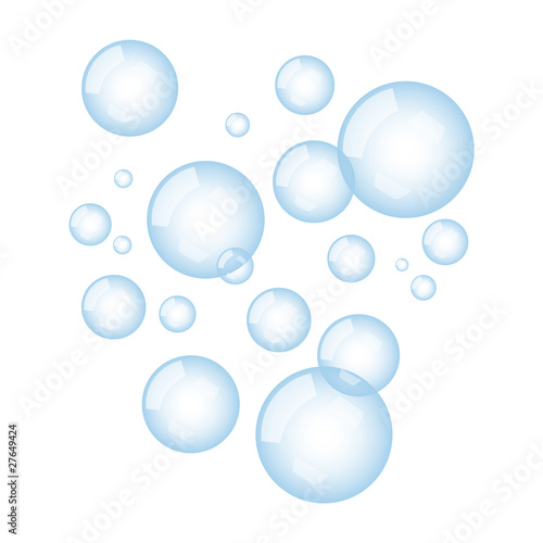 Blue bubbles background Soap