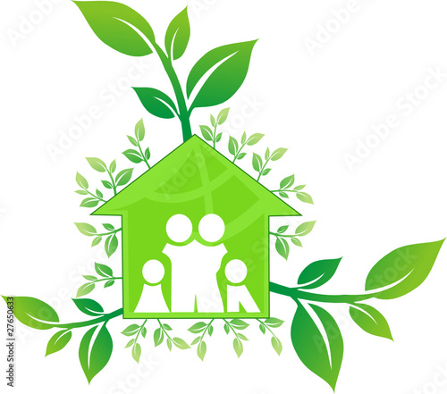 Casa famiglia verde. Green House Family