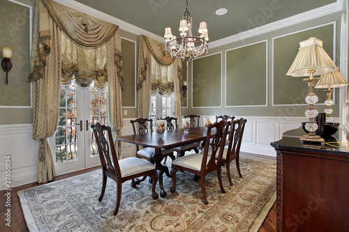 Dining room with french doors