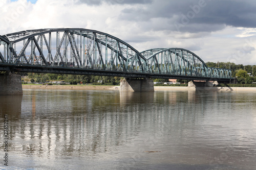 Vistula river bridge - truss bridge in Torun, Poland © Tupungato
