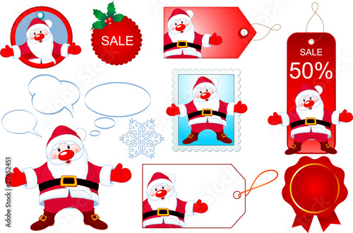 Santa design elements
