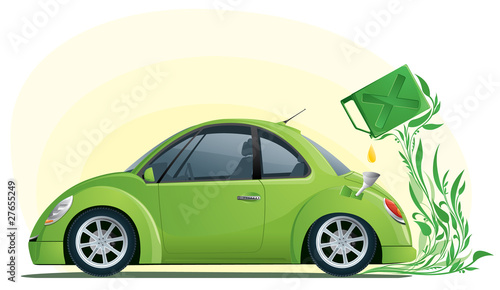 eco car on the bio fuel