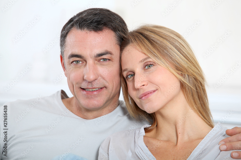 Closeup of happy couple at home Closeup of happy couple at home