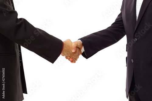 handshake isolated on white background