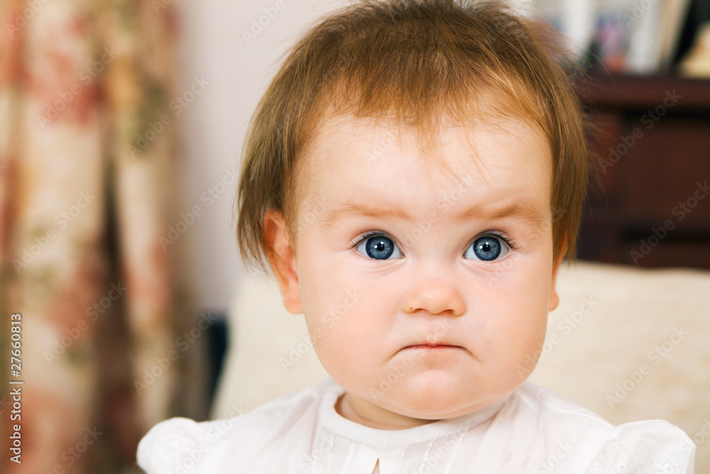 Little girl is frowning Little girl is frowning