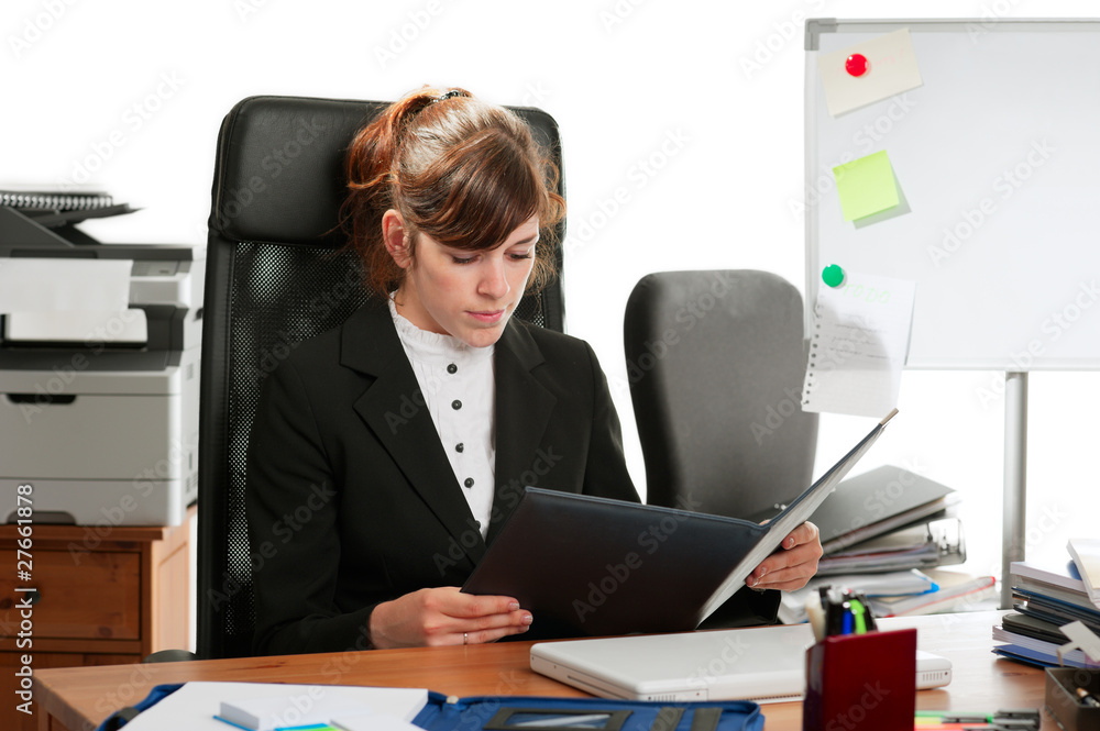Business lady at a desk Business lady at a desk