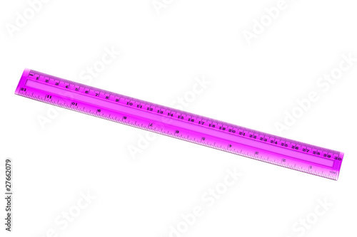 plastic pink ruler