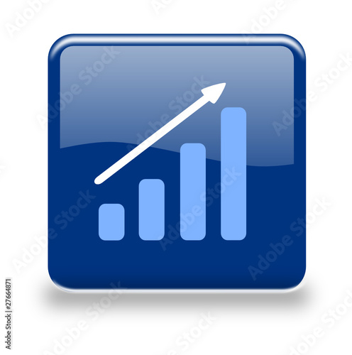 Button Chart blau