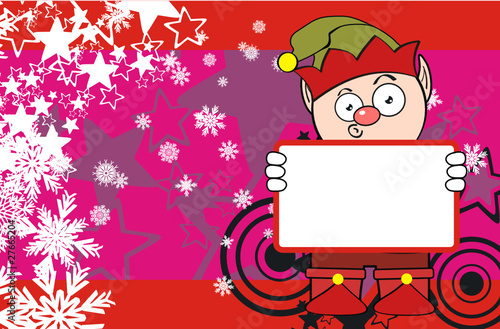 elf xmas cartoon background2