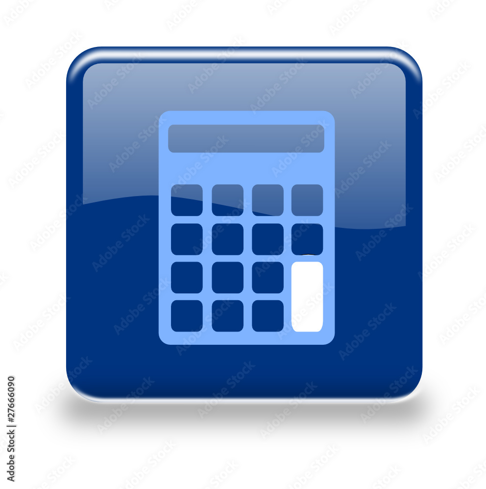Button Rechner blau Button Rechner blau