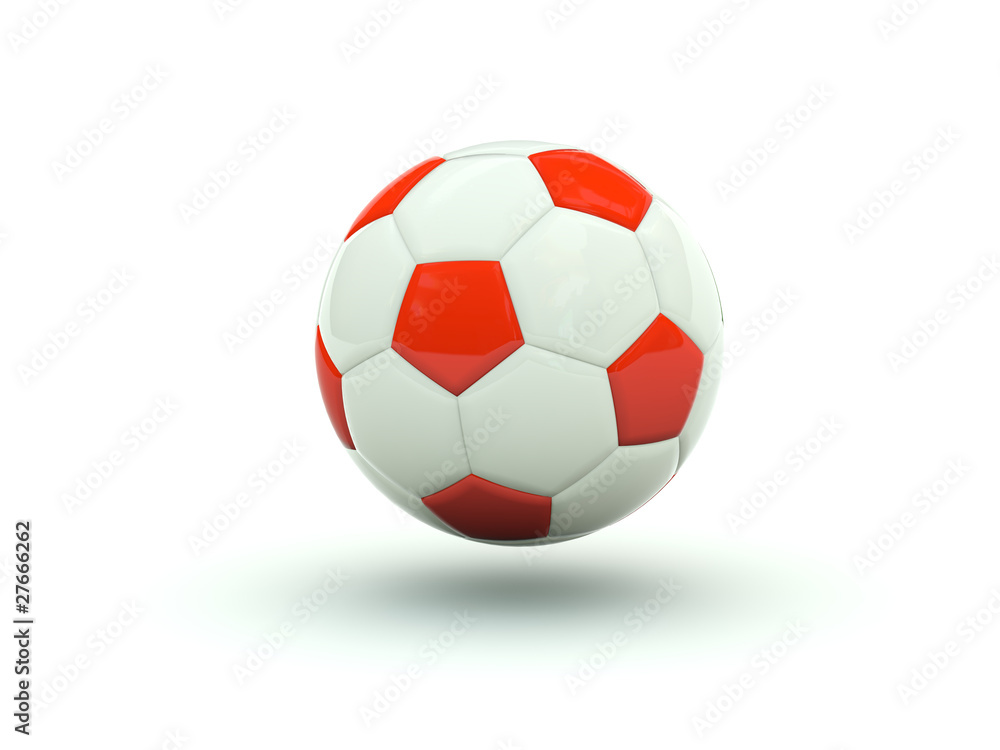 Fototapeta premium Football icon. Red series