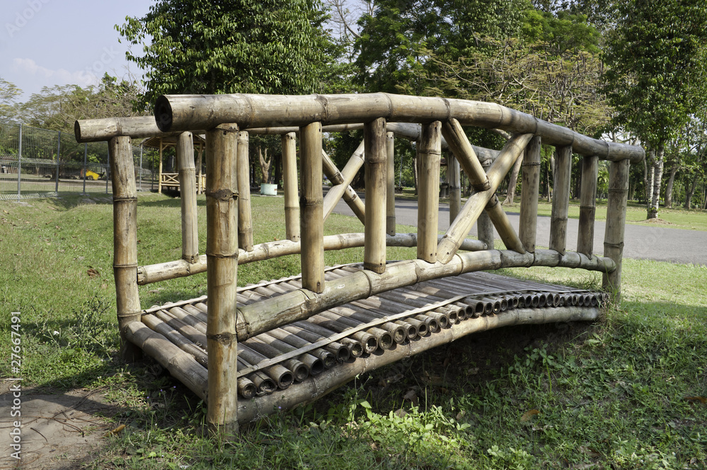 Wooden Bamboo bridge