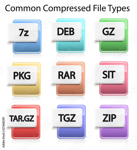 Compressed File Type Icons