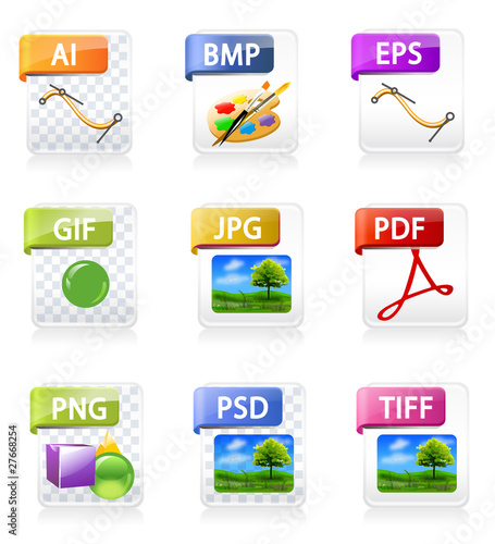 Εκτύπωση καμβά Image File Type Icons