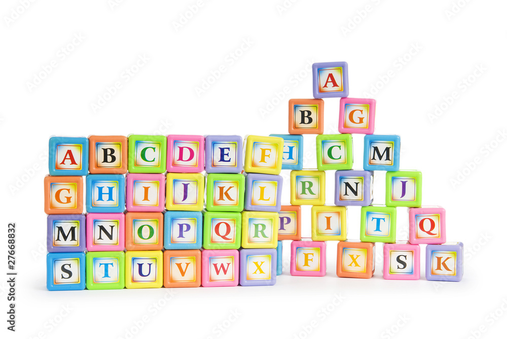 Back to schol concept with alphabet blocks Back to schol concept with alphabet blocks