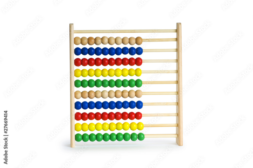 Education concept - Abacus with many colorful beads Education concept - Abacus with many colorful beads