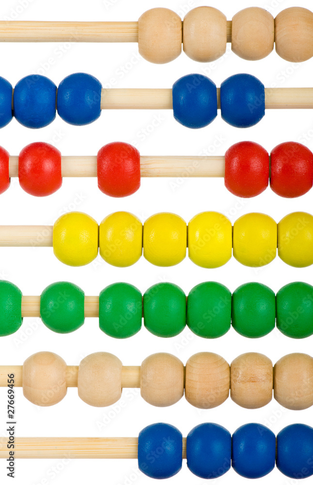 Education concept - Abacus with many colorful beads Education concept - Abacus with many colorful beads
