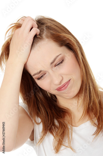 Woman with headache