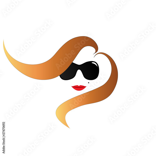 Girl at fashion  in the wind