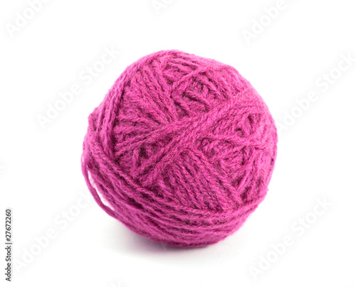 crimson ball of yarn