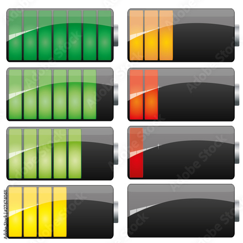 Set of Battery charge, vector