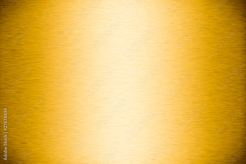 Brushed gold metal plate