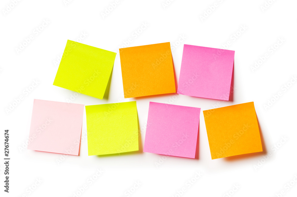 Reminder notes isolated on the white background Reminder notes isolated on the white background