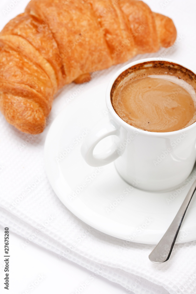 coffee and croissant coffee and croissant