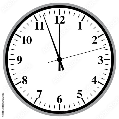 Uhr Ziffernblatt mit Sekundenzeiger